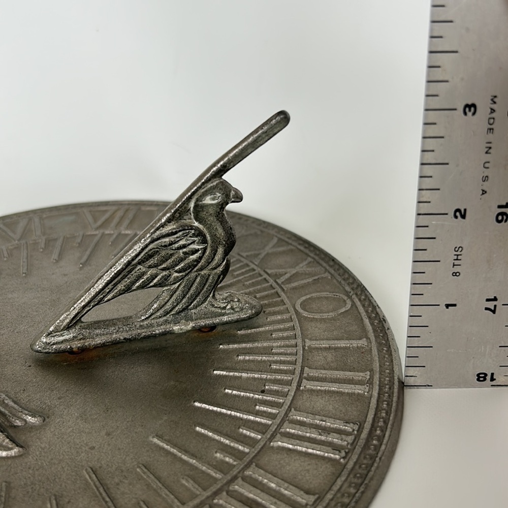 Vintage Brassbell Ind Co Ltd Hummingbird Hibiscus Garden Sundial - Picture 6 of 8